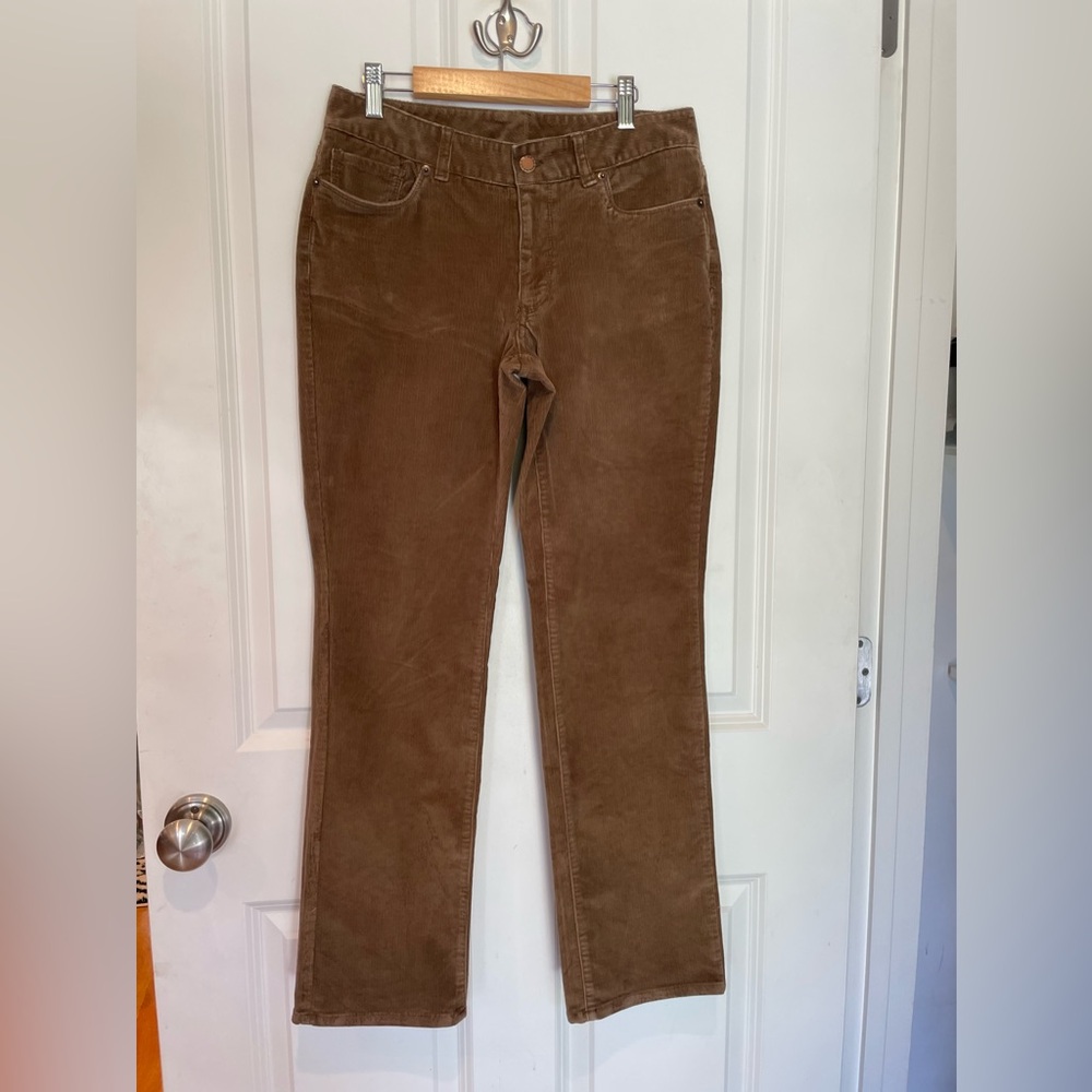 LL Bean Women’s Casco Corduroy Pants Mid Rise Straight Leg